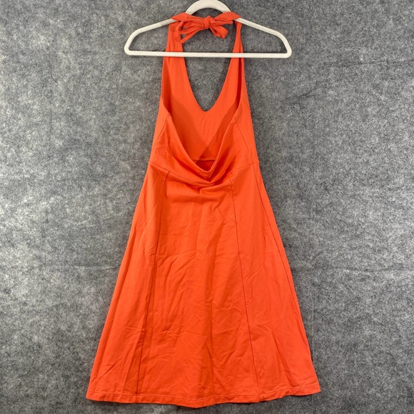 Patagonia Halter Dress Small Orange Nylon Morning Glory A-Line - Picture 3 of 11